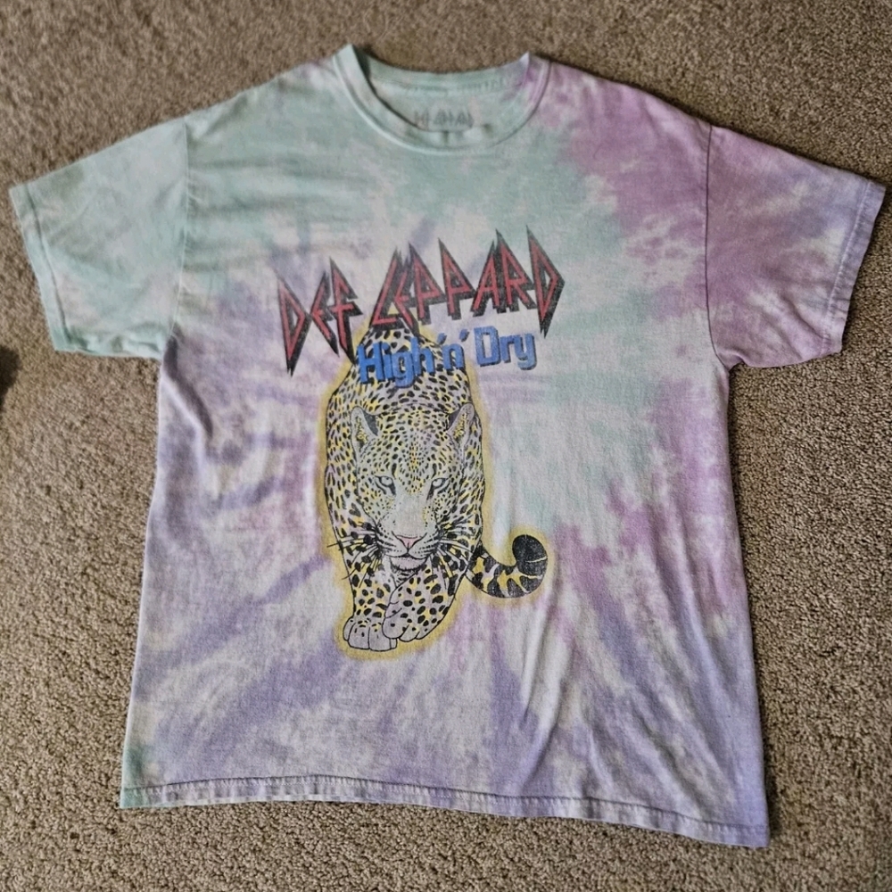 Def Leppard • High N Dry Tie-Dye T-Shirt.